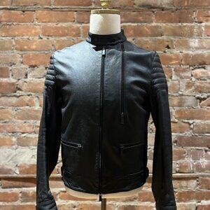 Porsche Design by BOSS Men’s Leather Biker Jacket